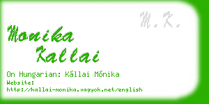 monika kallai business card
