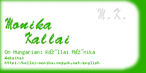 monika kallai business card